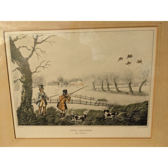 'Snipe Shooting Near Uxbridge' By Robert Havell Jr. Hand-tinted Aquatint Print - Picture 2 of 11